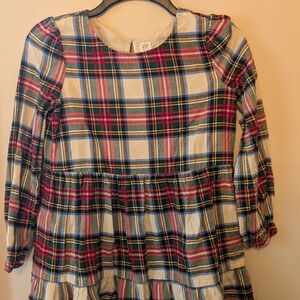 GAP Plaid Long Sleeve Dress